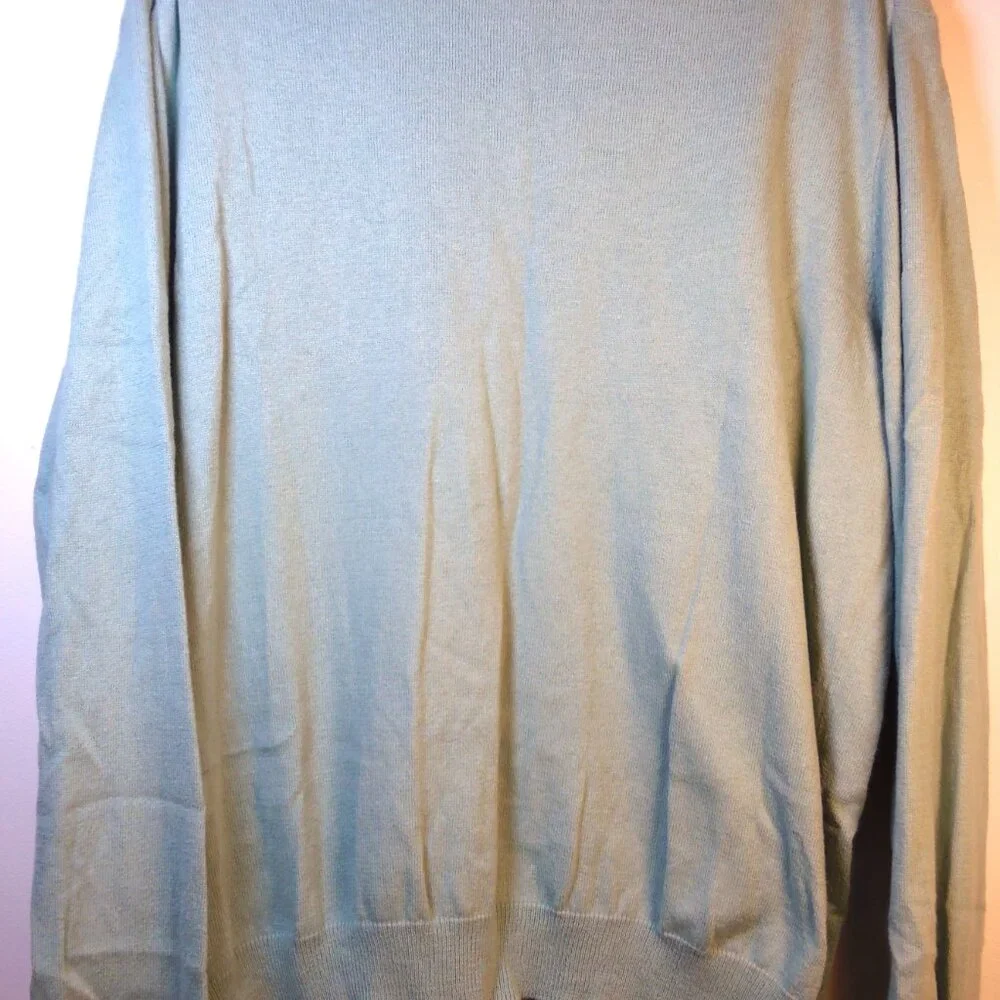 J.Crew Cashmere Blend Super‎ Soft Pale Green Men's Sweater SZ L